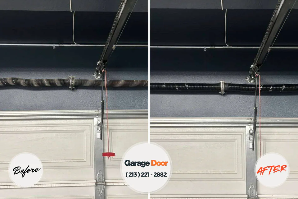 Before and after: garage door repair Paraje, NM